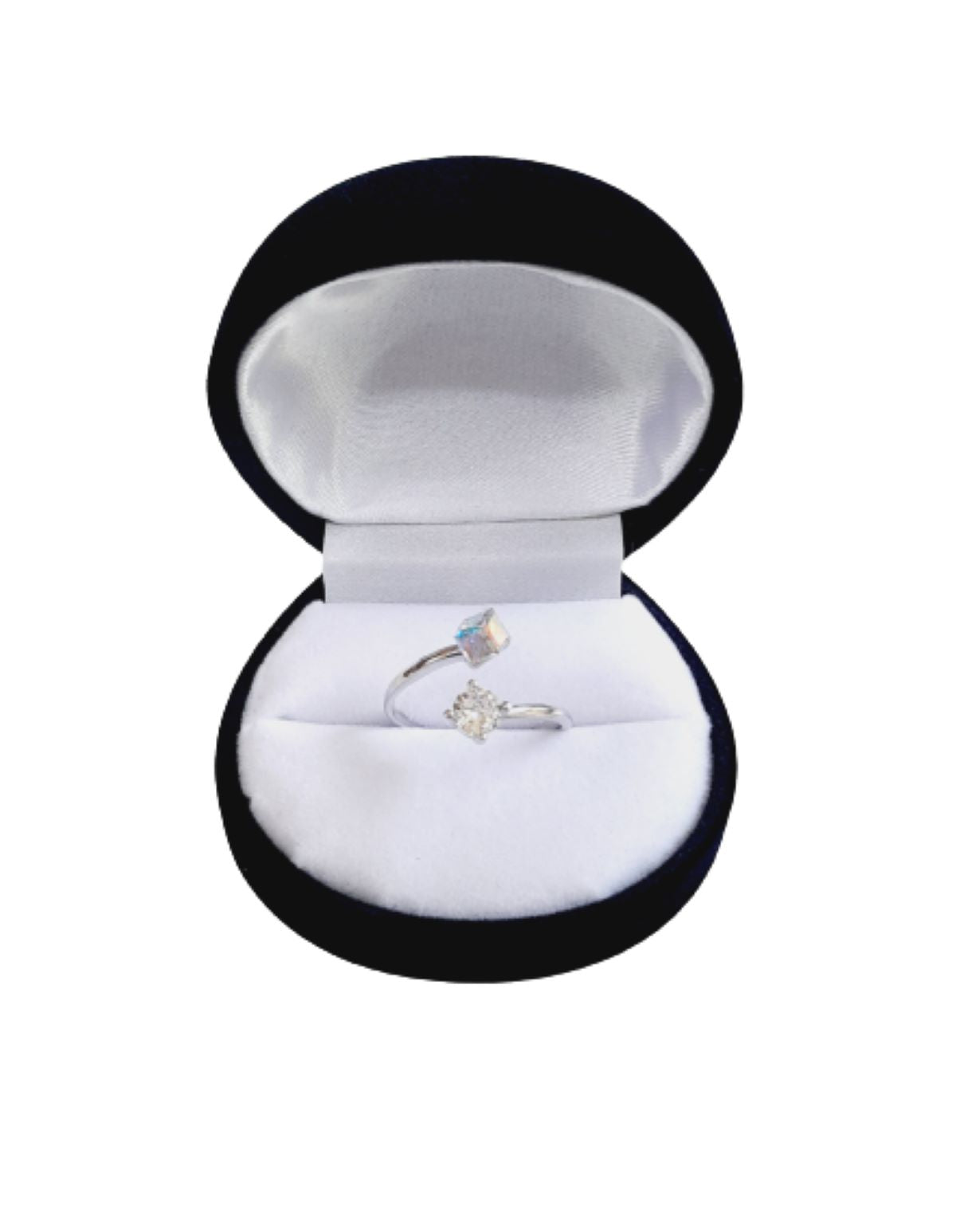 Anillo plata 925 elaborado con cristal Swarovski® aurora boreal