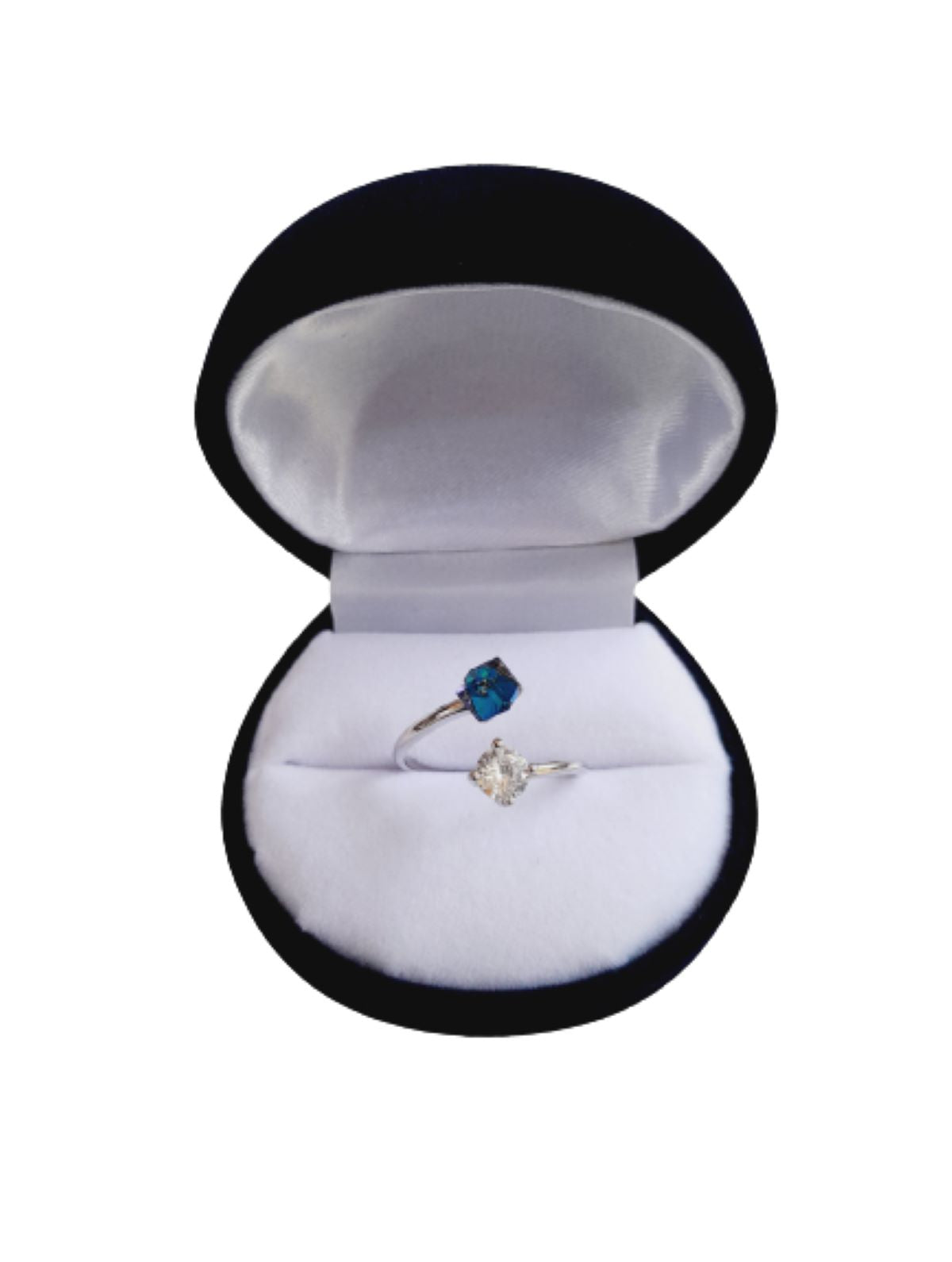 Anillo heliotrope plata 925 elaborado con cristal Swarovski®