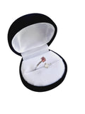 Anillo de plata 925 con cristal austriaco rosa romantic