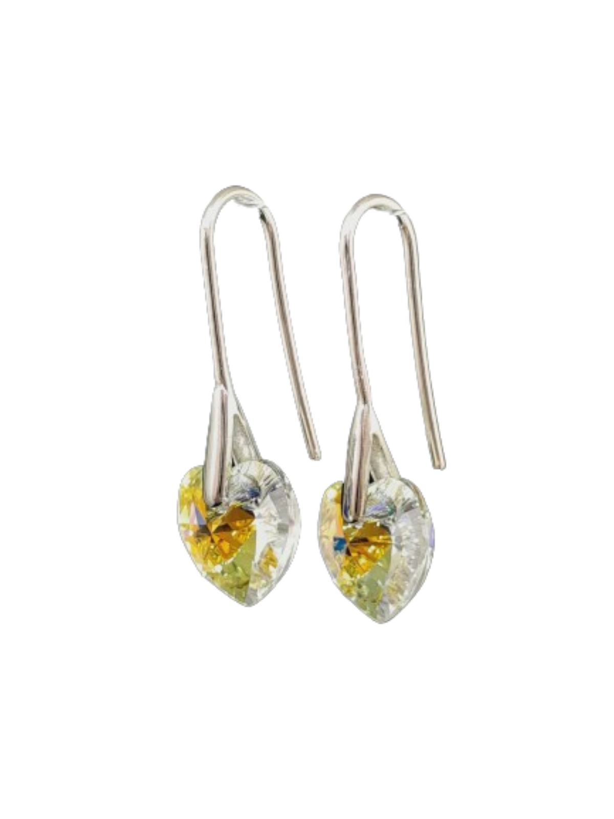 Aros de plata 925 corazón fabricados con cristales Swarovski®