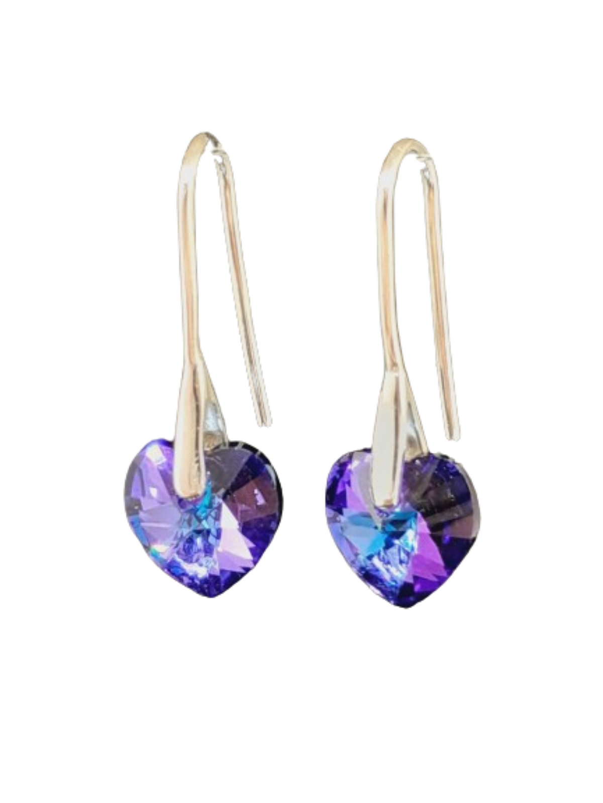 Aros corazón regalo plata 925 incluye caja de lujo