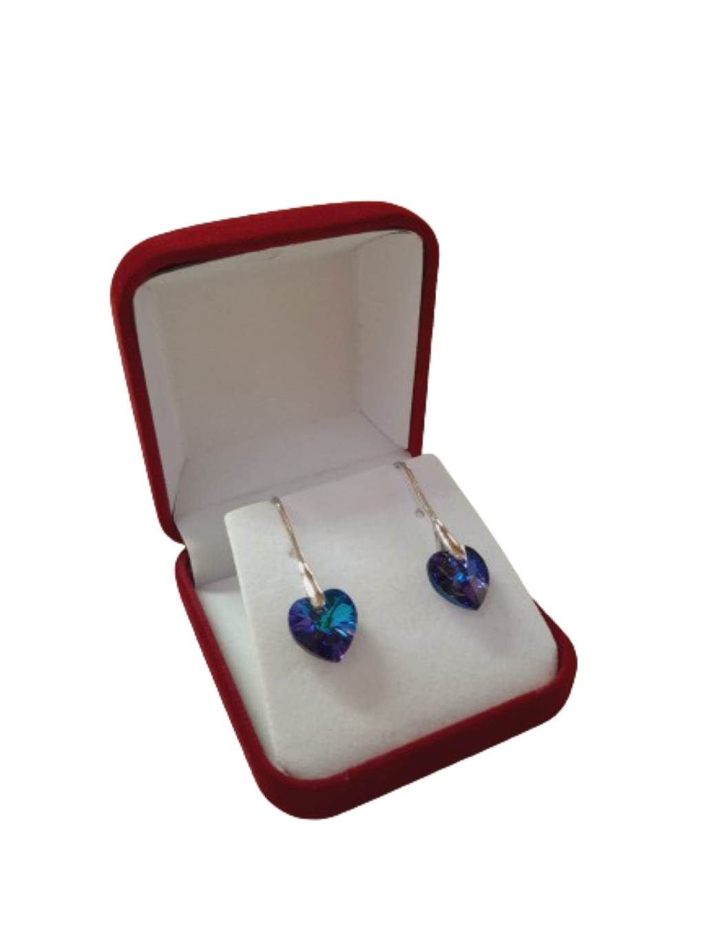 Aros corazón regalo plata 925 incluye caja de lujo