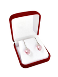 Aros de corazón rose elaborados con cristales Swarovski®