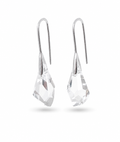 Aros de plata 925 de lujo polygon drop crystal