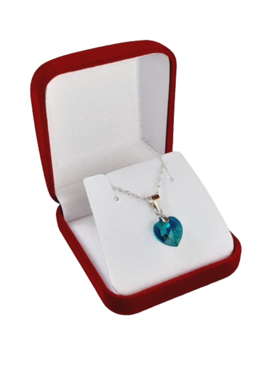 Cadena de plata 925 mujer cristal turquesa
