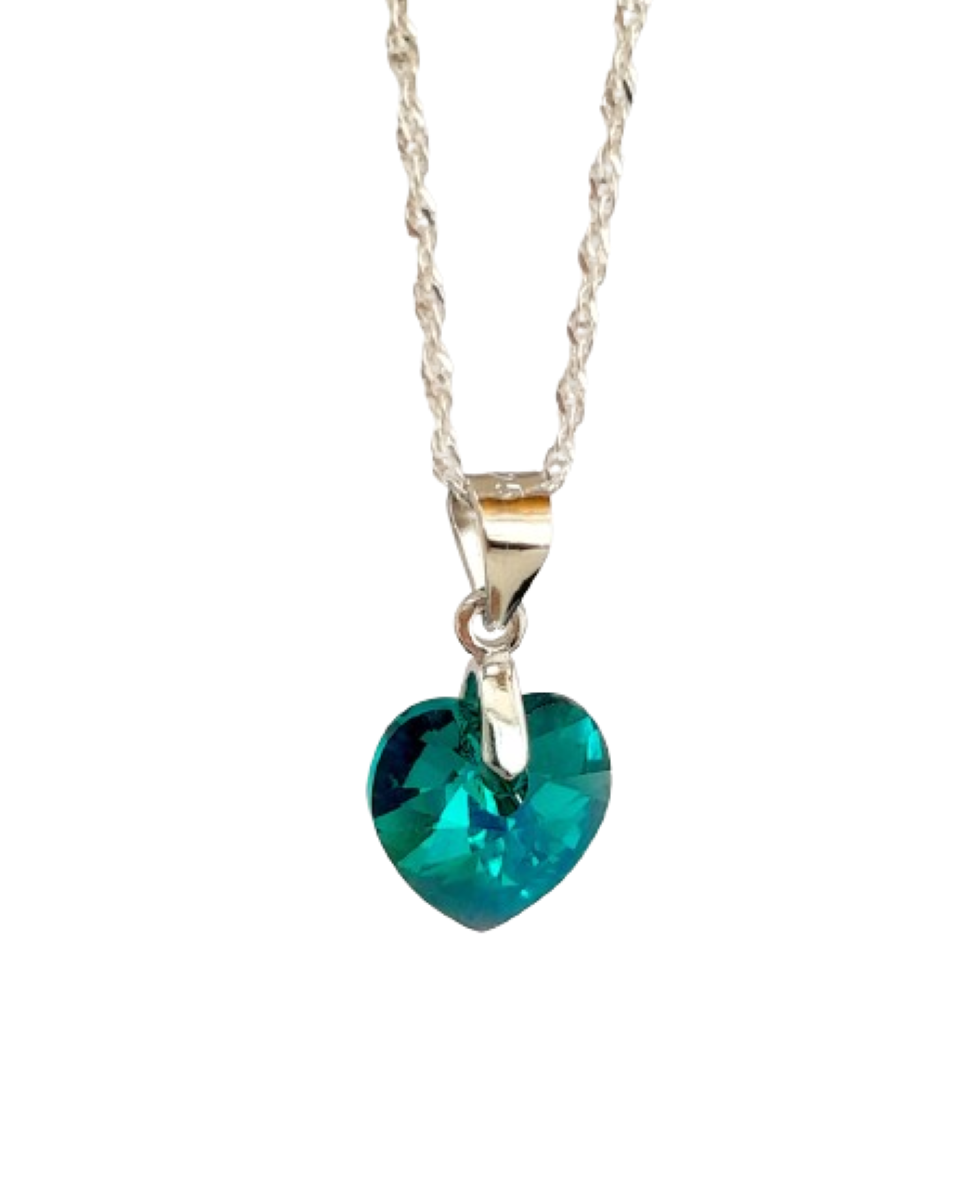 Cadena de plata 925 mujer cristal turquesa