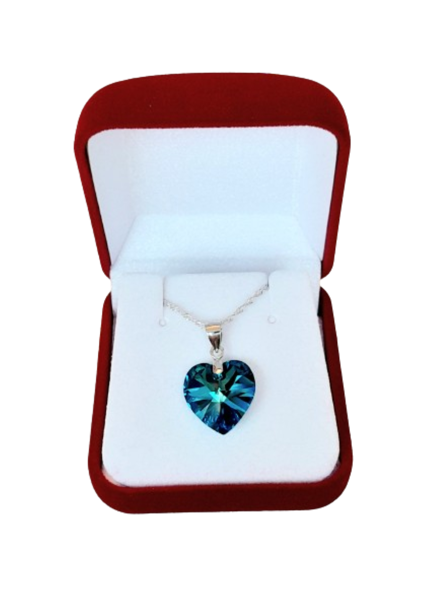 Collar corazón titanic elaborado con cristales Swarovski® caja de regalo