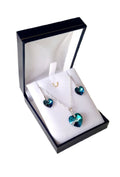 Conjunto de corazón titanic aros y collar de plata 925 regalo