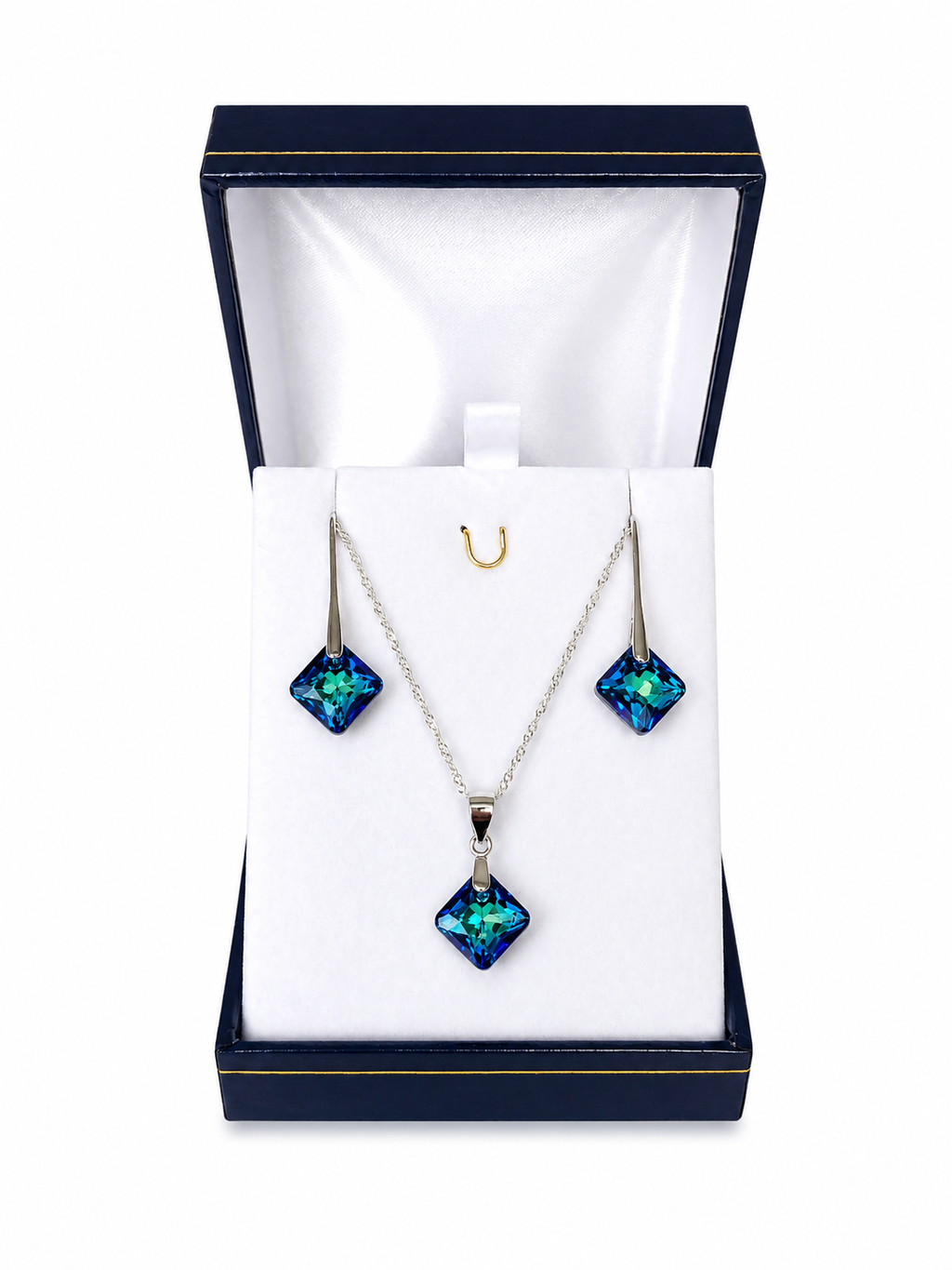 Conjunto cristal austriaco titanic y plata 925 modelo princess