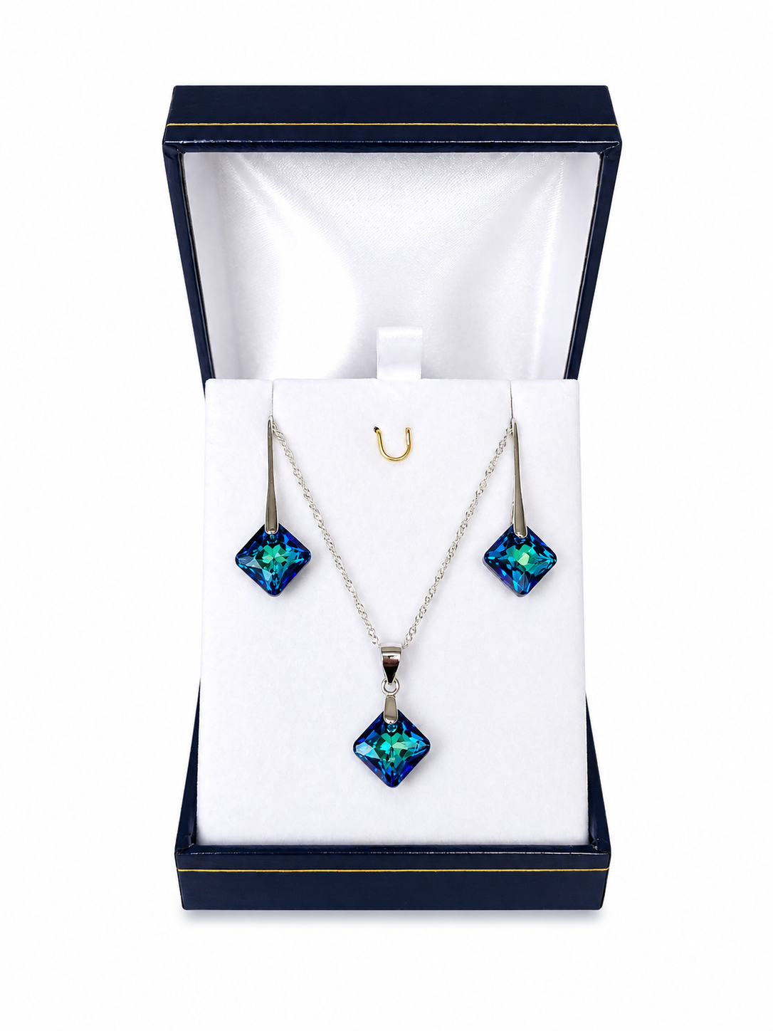 Conjunto cristal austriaco titanic y plata 925 modelo princess