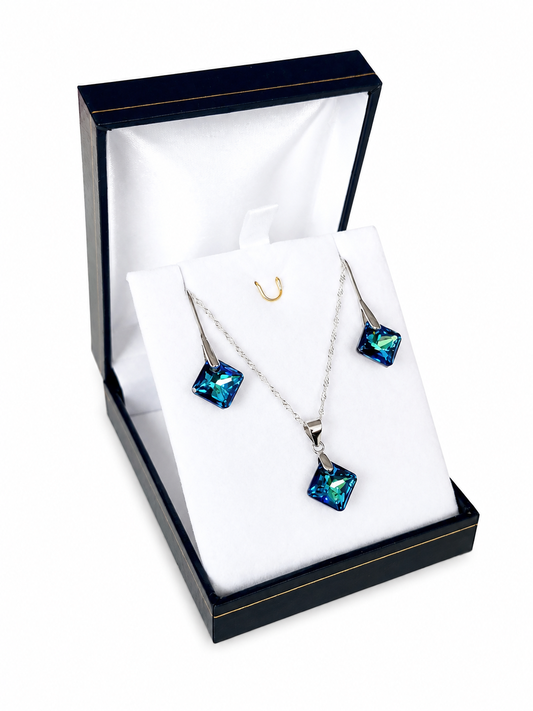 Conjunto cristal austriaco titanic y plata 925 modelo princess