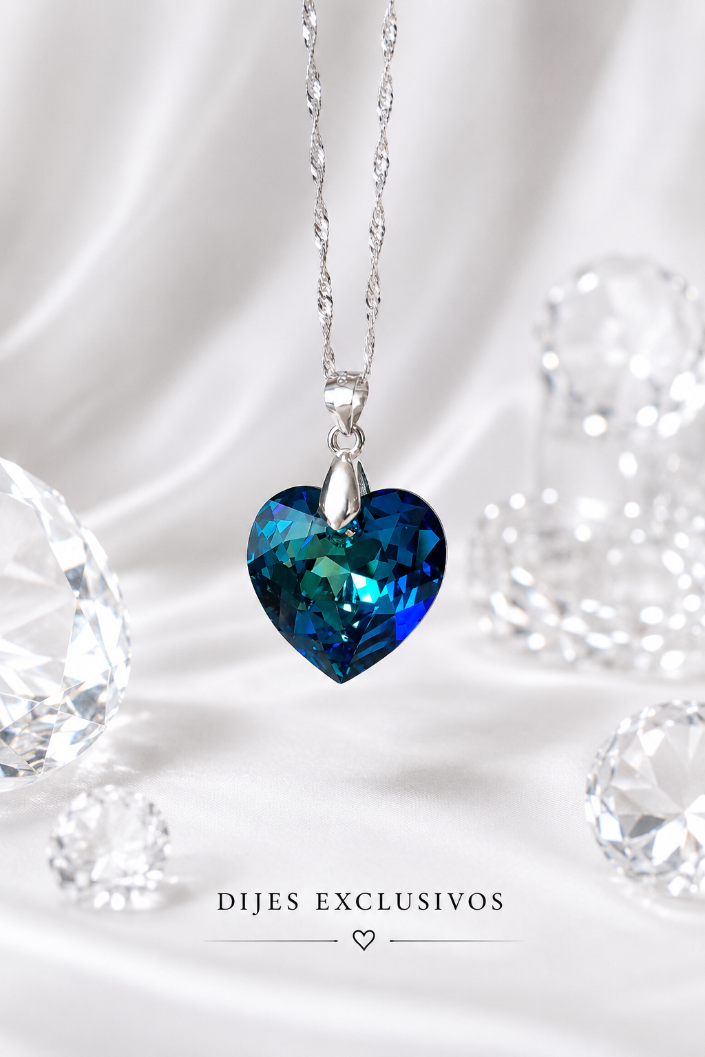 Dije Corazón titanic cut 13,5mm elaborado con cristales austriacos Swarovski®