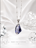 Dije cristal tanzanite 18mm y plata 925