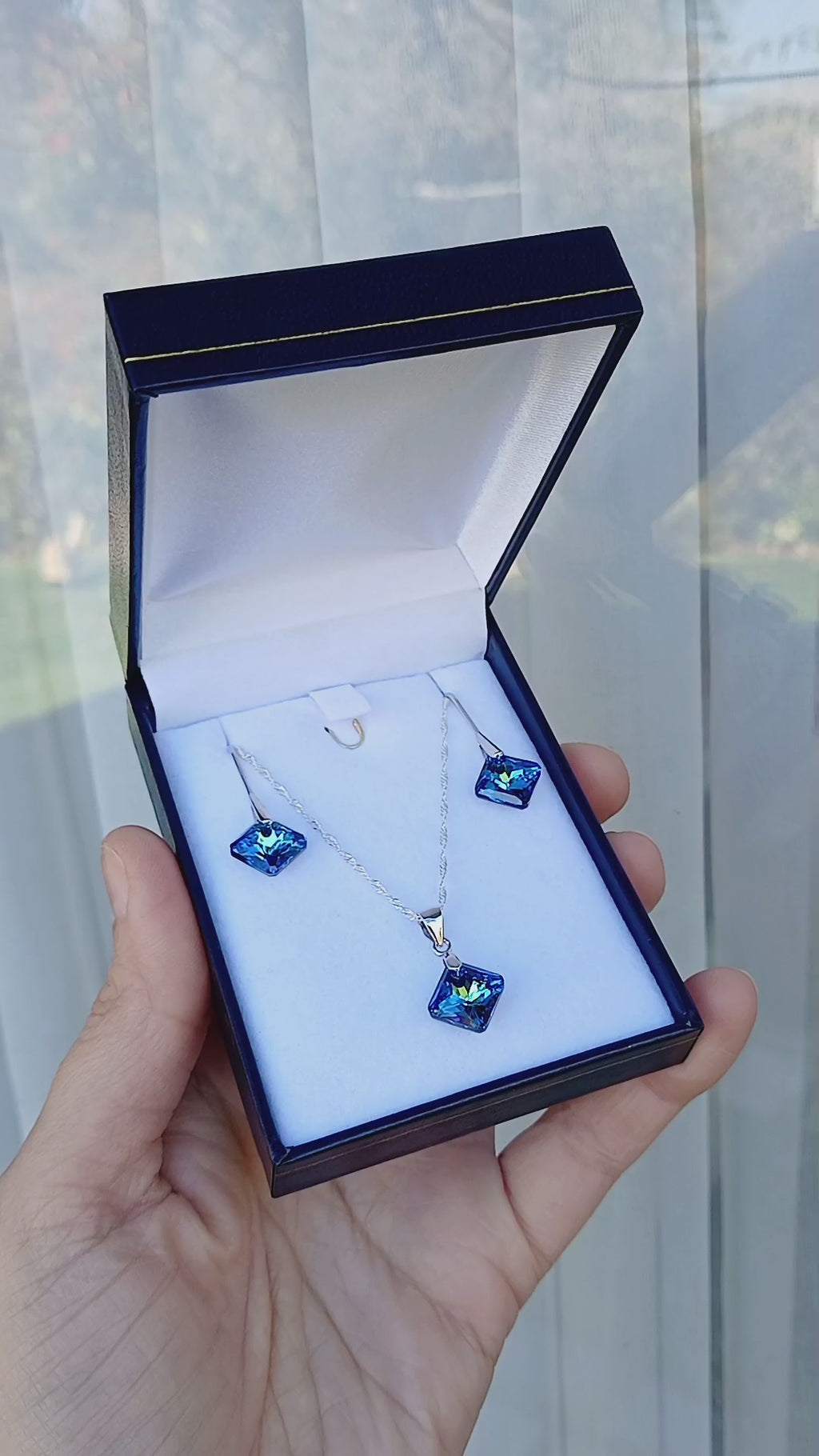Conjunto cristal austriaco titanic y plata 925 modelo princess