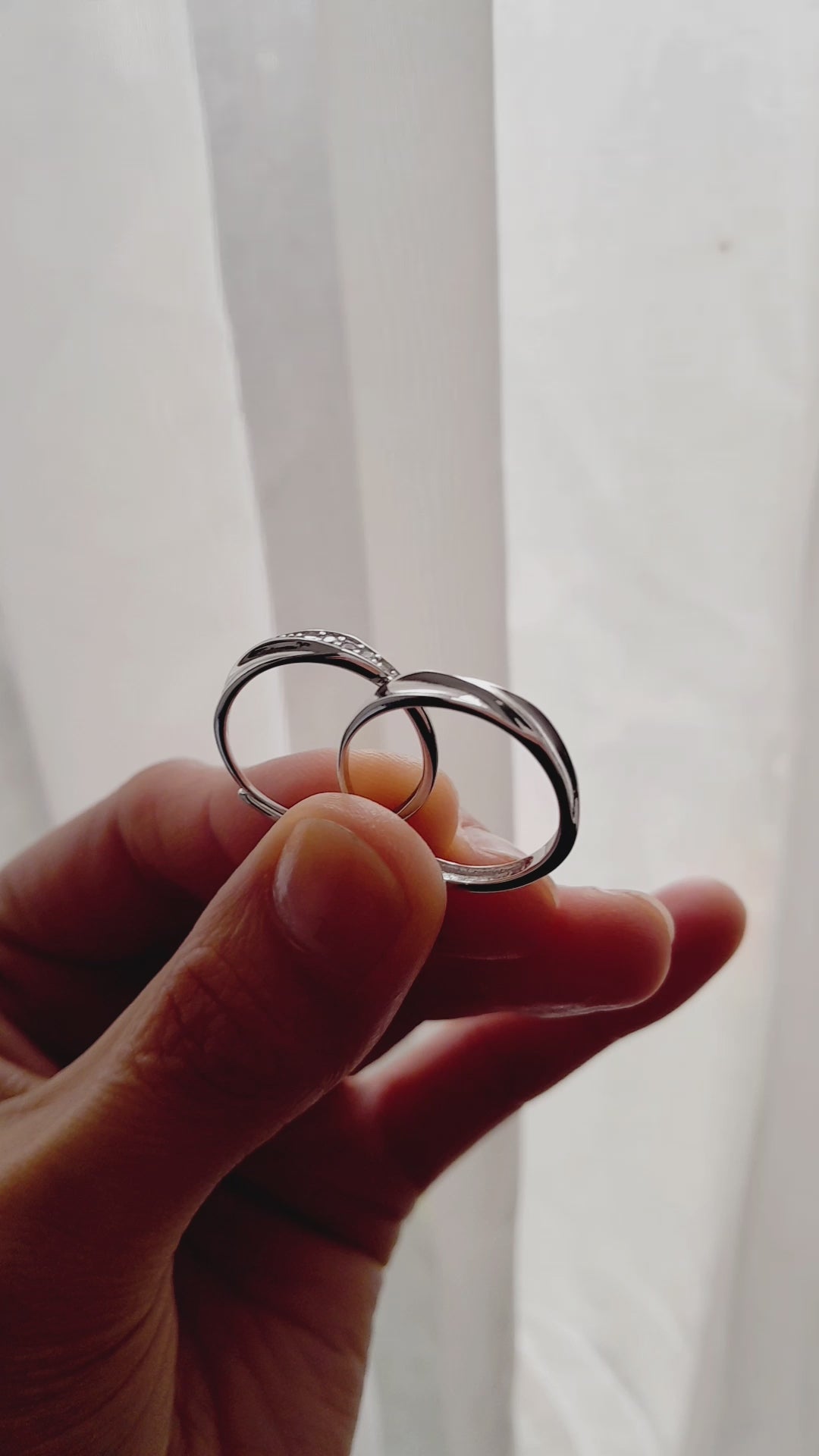 Par de anillos matrimonio plata 925 y circonitas cúbicas