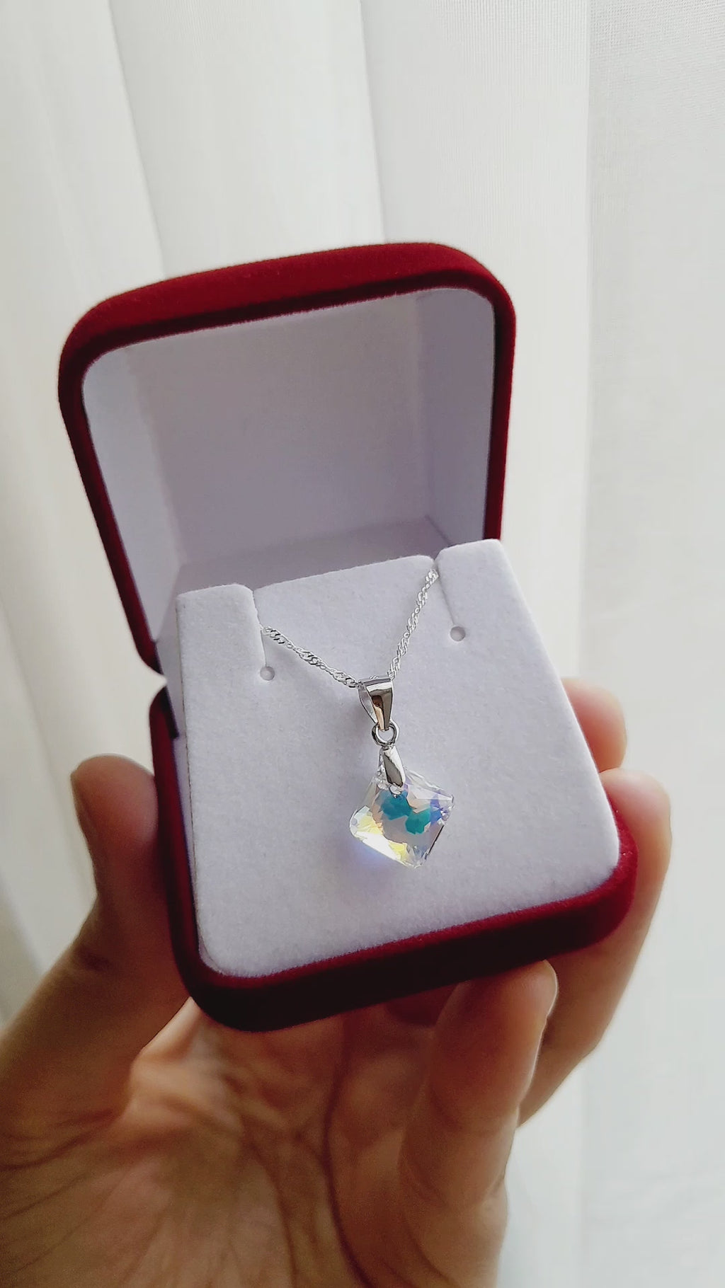 Colgante princess plata 925 y cristal austriaco lujo