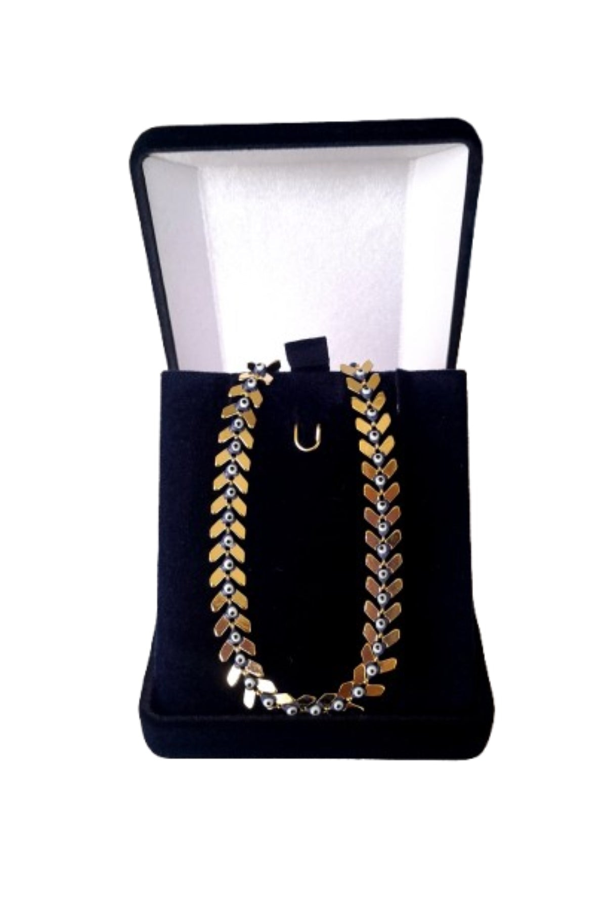 Pulsera de protección ojo turco baño de oro 24 kl amuleto de lujo