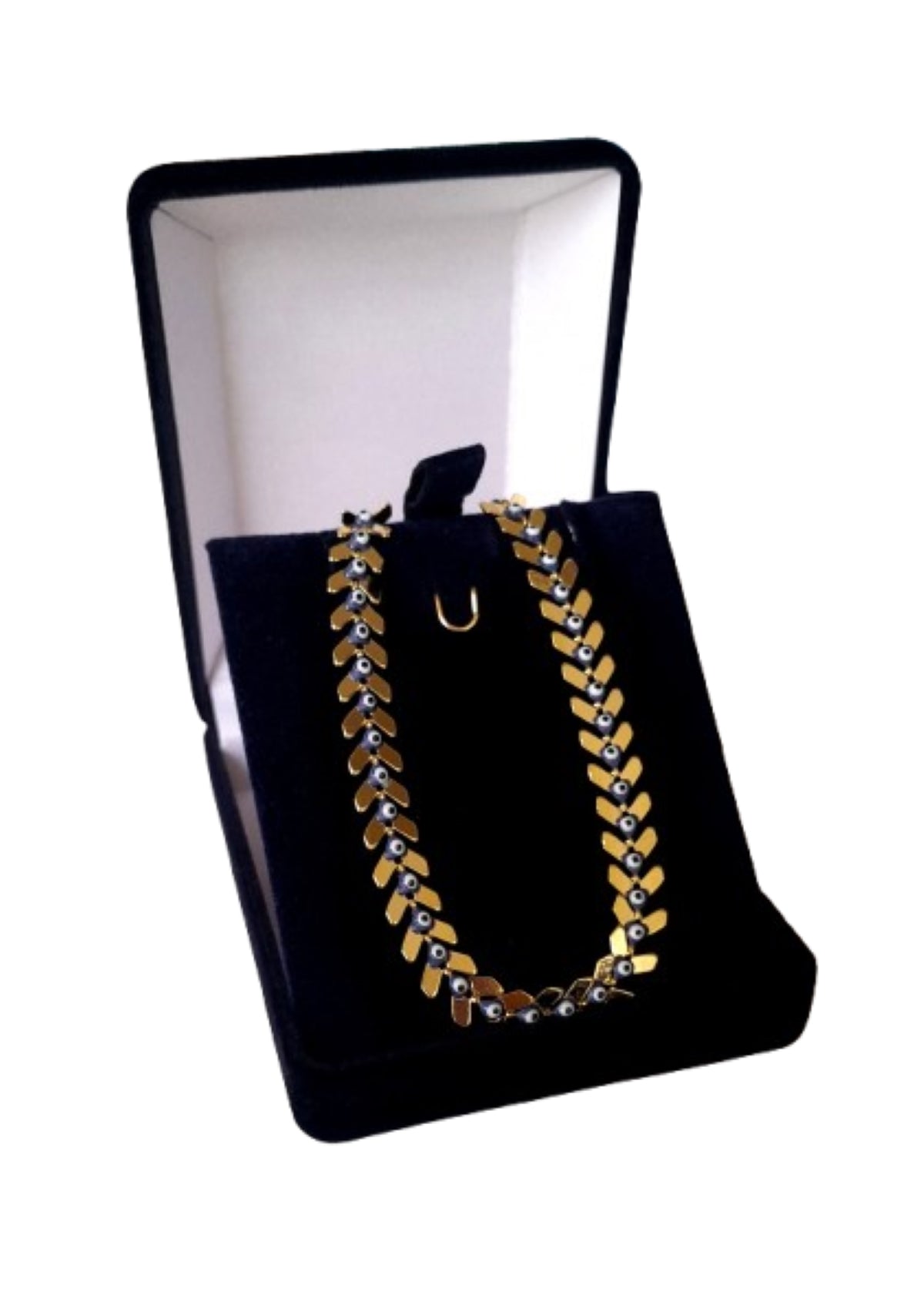 Pulsera de protección ojo turco baño de oro 24 kl amuleto de lujo